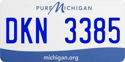 MI license plate DKN3385