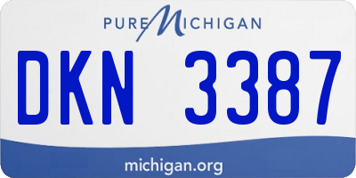 MI license plate DKN3387