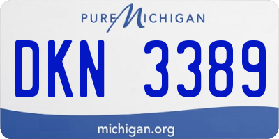 MI license plate DKN3389