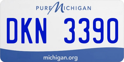 MI license plate DKN3390