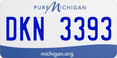 MI license plate DKN3393