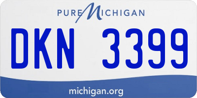 MI license plate DKN3399