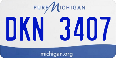 MI license plate DKN3407
