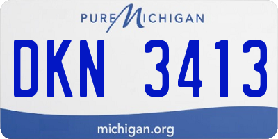 MI license plate DKN3413