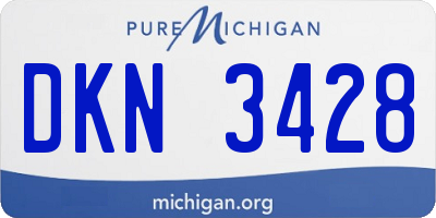 MI license plate DKN3428