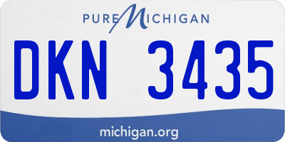 MI license plate DKN3435