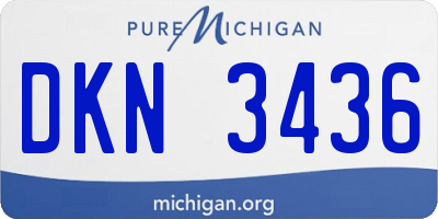MI license plate DKN3436