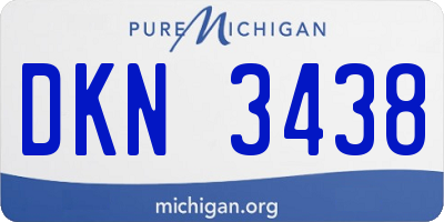MI license plate DKN3438