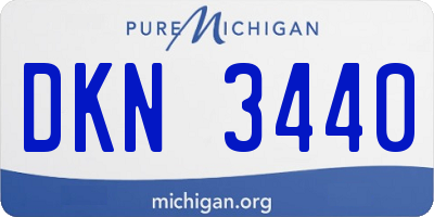 MI license plate DKN3440