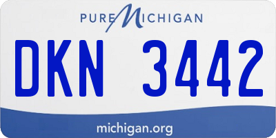 MI license plate DKN3442
