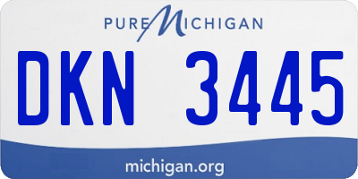 MI license plate DKN3445