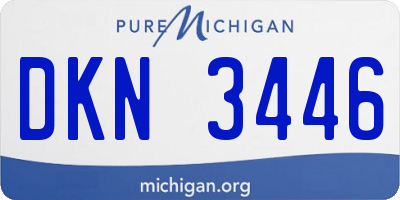 MI license plate DKN3446