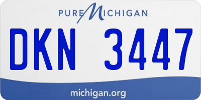 MI license plate DKN3447
