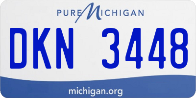 MI license plate DKN3448