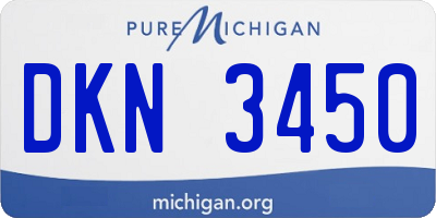 MI license plate DKN3450