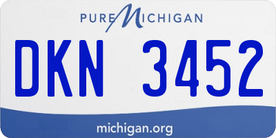 MI license plate DKN3452