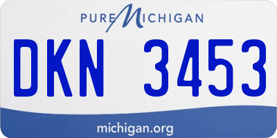 MI license plate DKN3453