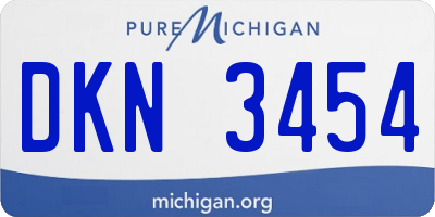 MI license plate DKN3454