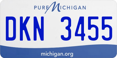 MI license plate DKN3455