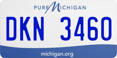 MI license plate DKN3460