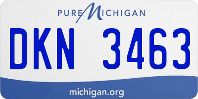 MI license plate DKN3463