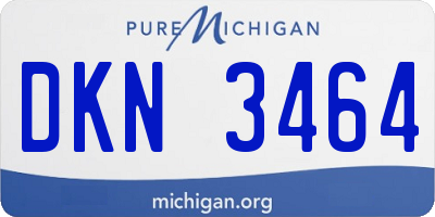 MI license plate DKN3464