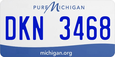 MI license plate DKN3468