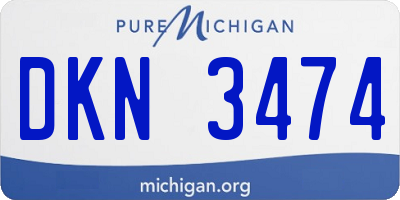 MI license plate DKN3474