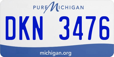 MI license plate DKN3476