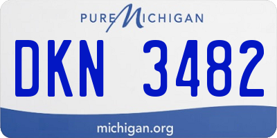 MI license plate DKN3482