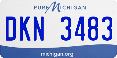 MI license plate DKN3483