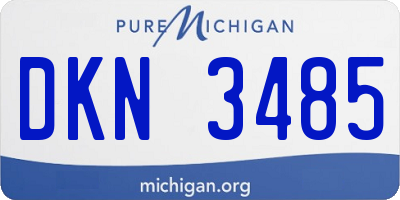 MI license plate DKN3485