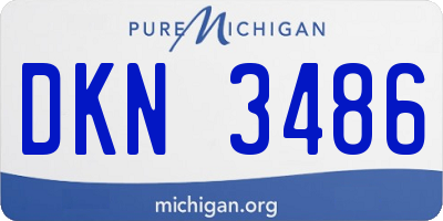 MI license plate DKN3486