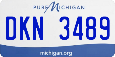 MI license plate DKN3489
