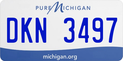 MI license plate DKN3497