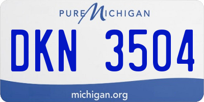 MI license plate DKN3504
