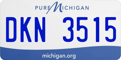 MI license plate DKN3515