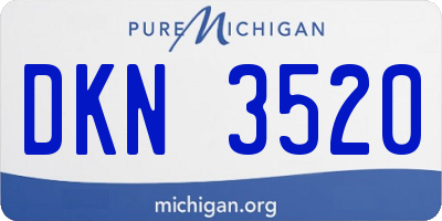 MI license plate DKN3520