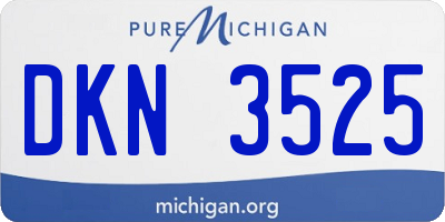 MI license plate DKN3525