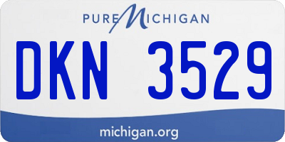 MI license plate DKN3529