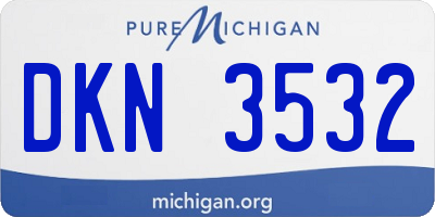 MI license plate DKN3532