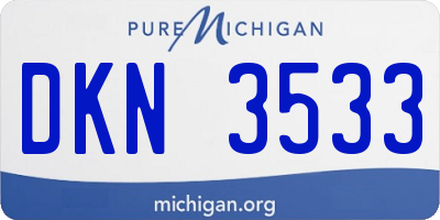 MI license plate DKN3533
