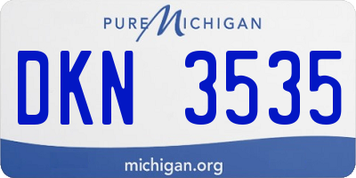 MI license plate DKN3535