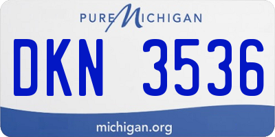 MI license plate DKN3536