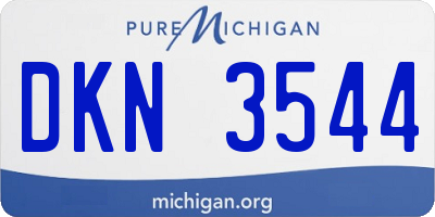 MI license plate DKN3544
