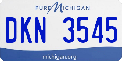 MI license plate DKN3545