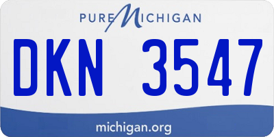MI license plate DKN3547