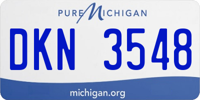 MI license plate DKN3548