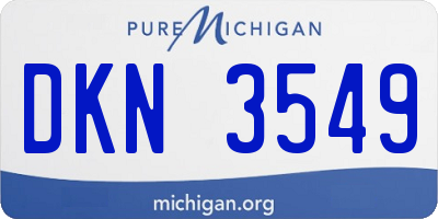 MI license plate DKN3549