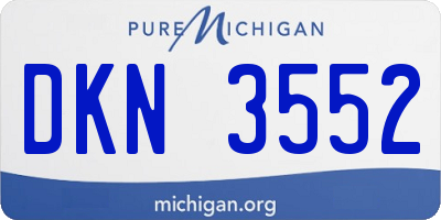 MI license plate DKN3552